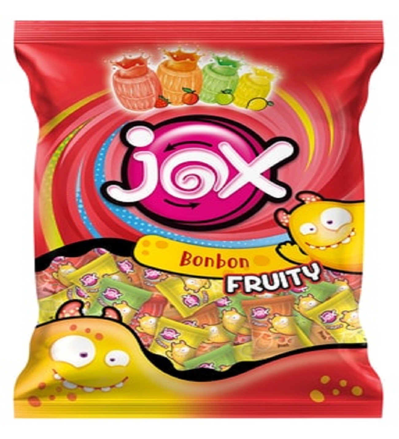 JOX FRUITY; Meyve Aromalı Sıvı Dolgulu Bonbon Şekerleme 5 gr x 200 Adet
