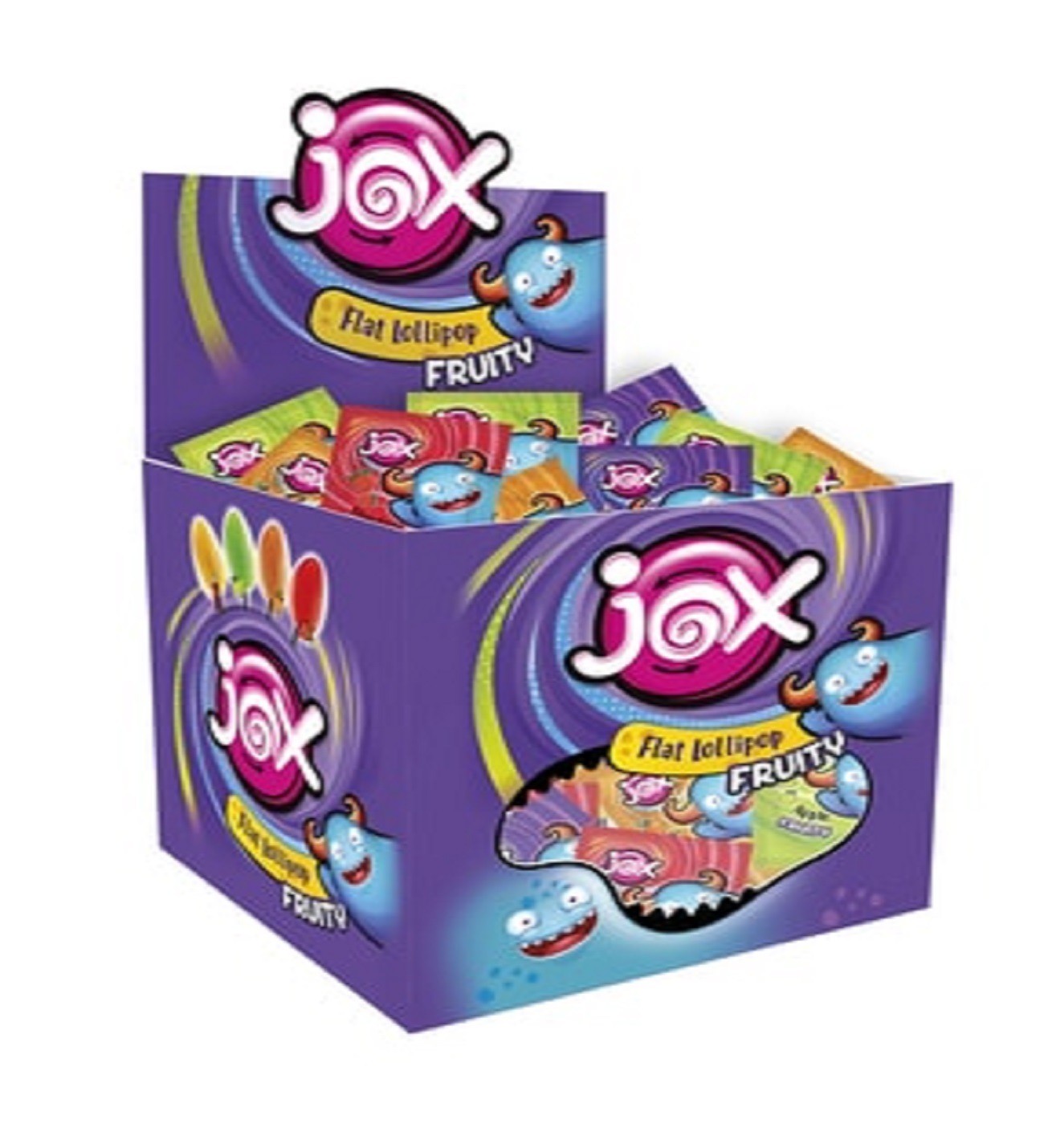 JOX FRUITY; Karışık Meyve ve Kola Aromalı Lolipop Şekerleme 8 gr x 120 Adet