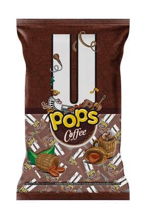 U POPS COFFEE; Kahve Aromalı Sıvı Dolgulu Bonbon Şekerleme 5 gr x 200 Adet