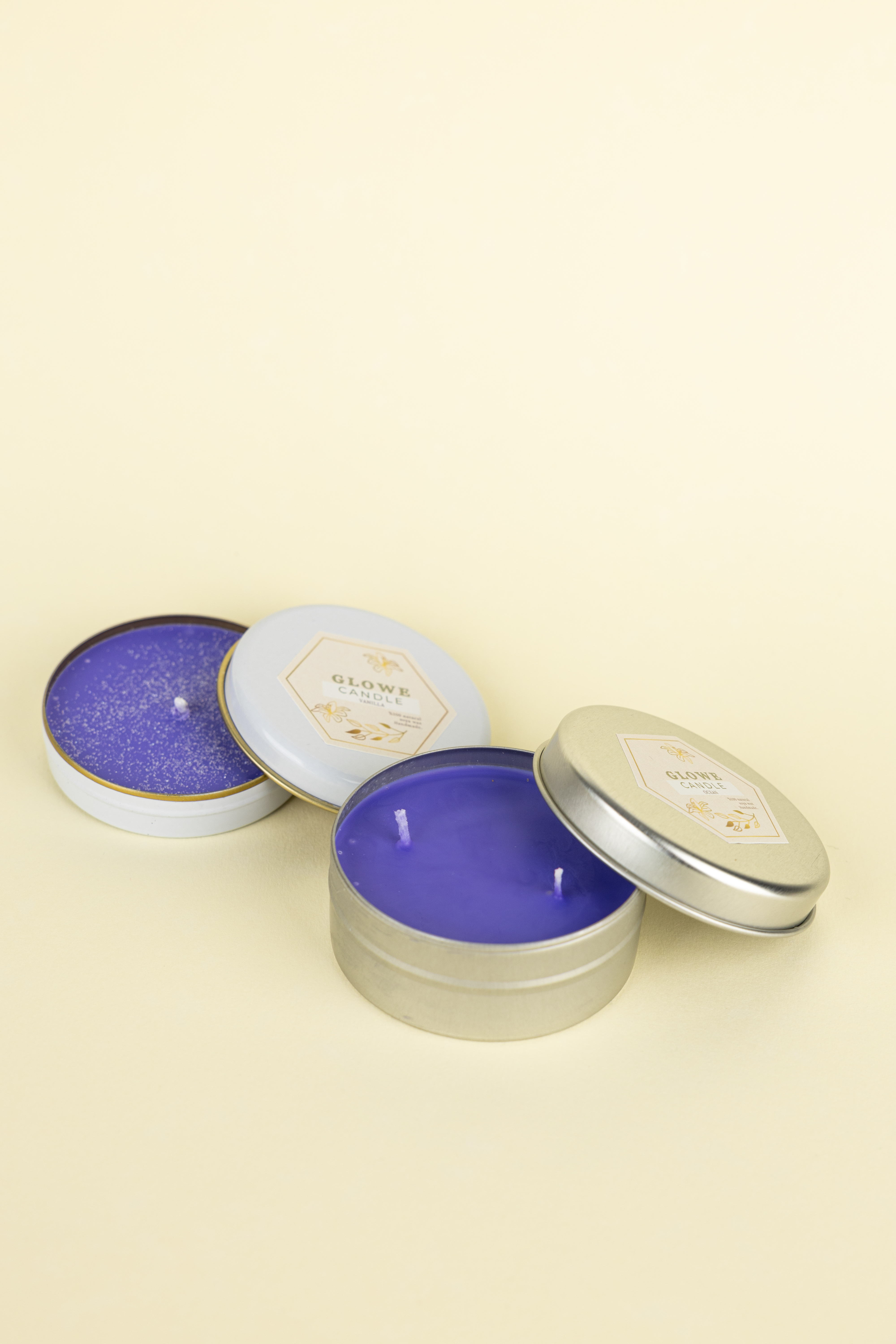 2'li Lavanta Aromalı %100 Natural Dekoratif Mum