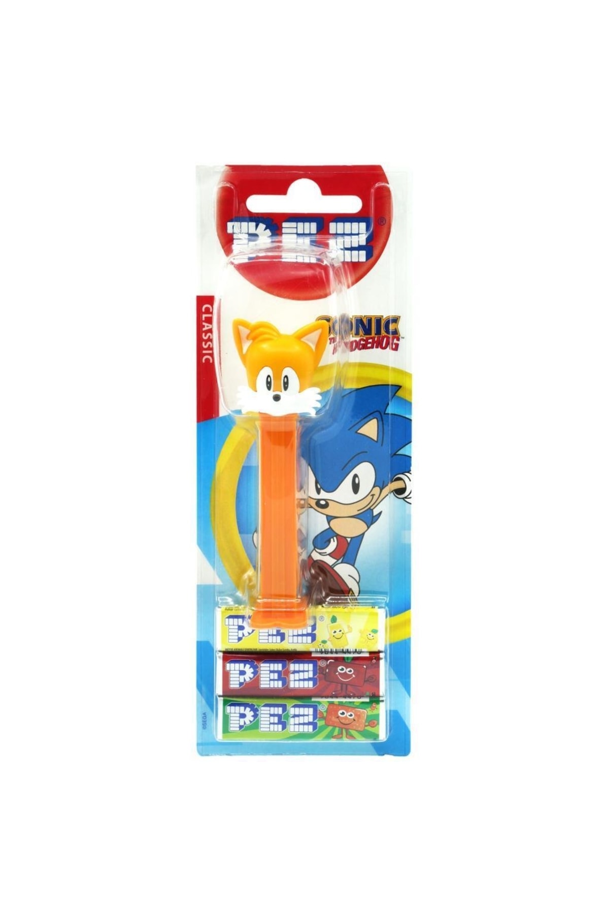 Pez Oyuncaklı Meyve Aromalı Şeker 3 X 8,5 Gram Sonic Serisi Tails Figürü