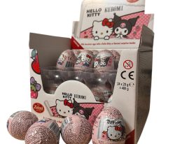 ZAİNİ Hello Kitty Kuromi Glutensiz Çikolatalı Sürpriz Yumurta 20 Gr (6 Adet)