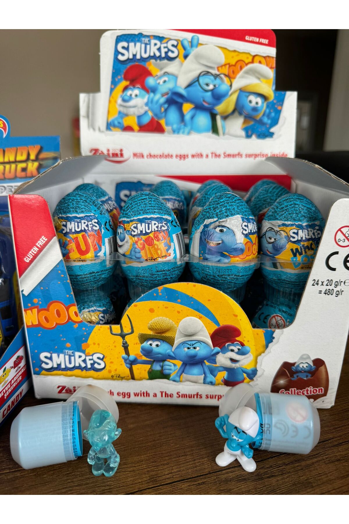 Şirinler Glutensiz Çikolatalı Sürpriz Yumurta 24 Ad (Tam Seri 1 Paket)