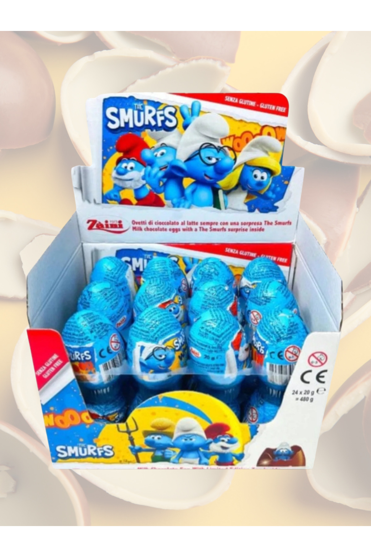 Şirinler Çikolatalı Sürpriz Yumurta 24 Ad (Tam Seri 1 Paket)