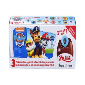 Paw Petrol 3'lü Glutensiz Çikolatalı Sürpriz Yumurta 20 g (3 ADET)