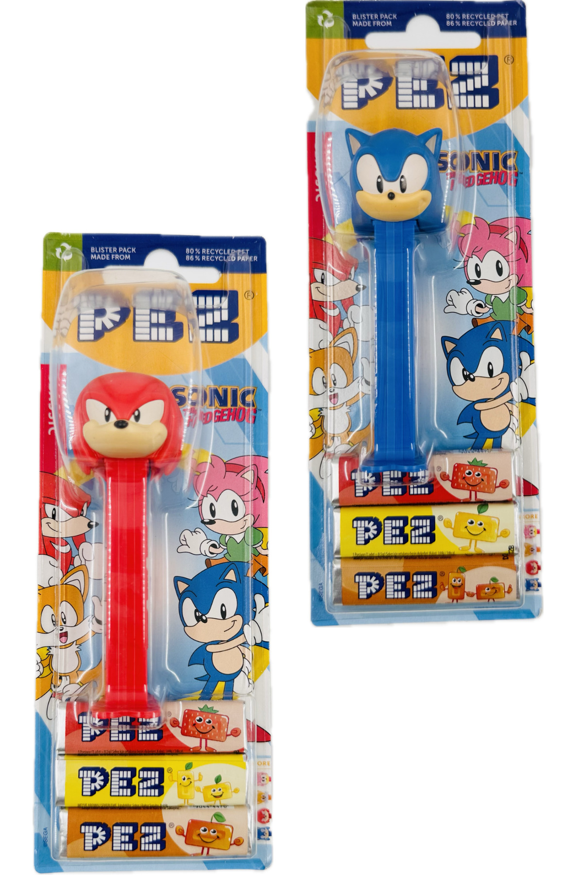 Sonic Lisanslı Şekerleme 2 Oyuncak Dispenser + 6 Şeker Paketi Avantaj Paket