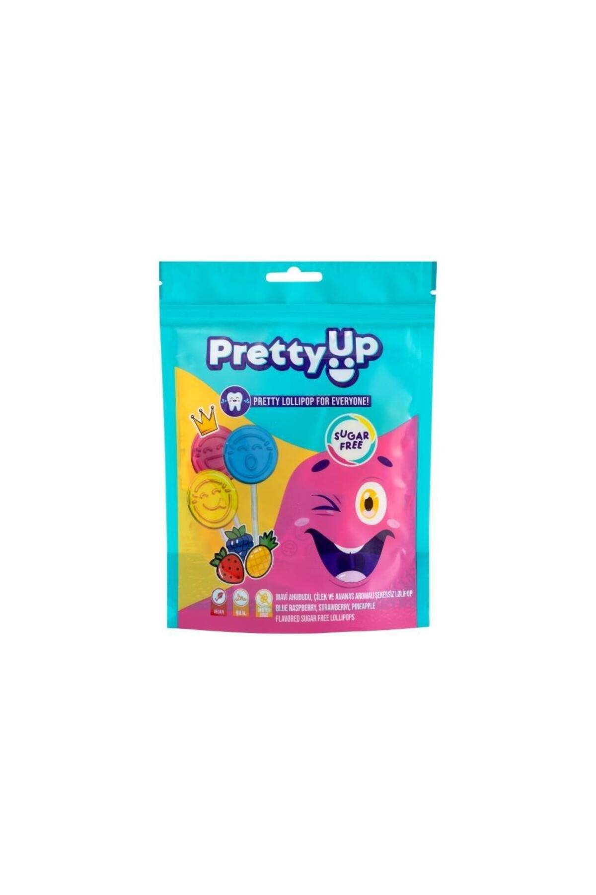 Şekersiz Lolipop Vegan Şeker (Ananas, Çilek, Mavi Ahududu Aromaları) 5.5 Gram 10 Lu 37900601