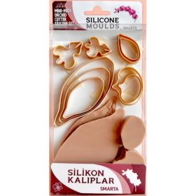 Model Hamuru Silikon Kalıp - Çiçekler : Orkide - Yaprak Kesici ve Damarlayıcı Seti SK1013073