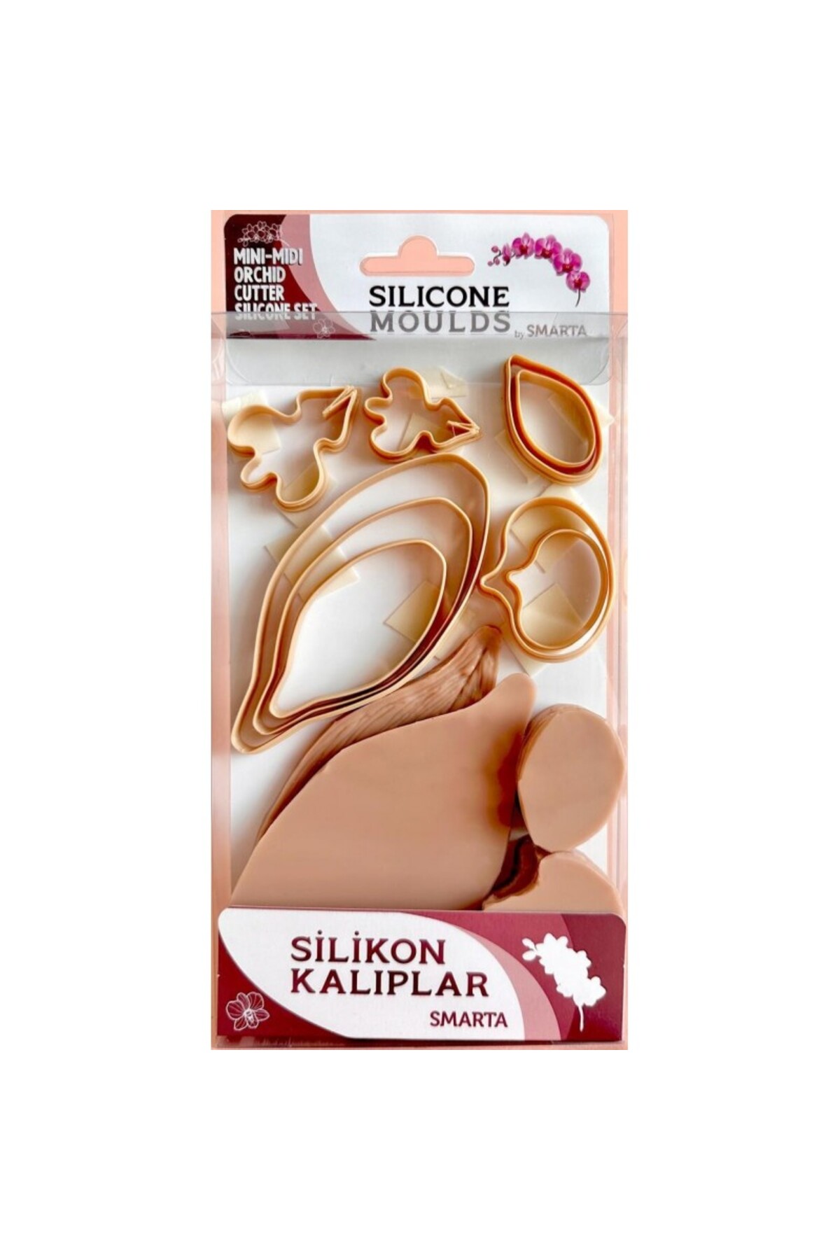 Model Hamuru Silikon Kalıp - Çiçekler : Orkide - Yaprak Kesici ve Damarlayıcı Seti SK1013073