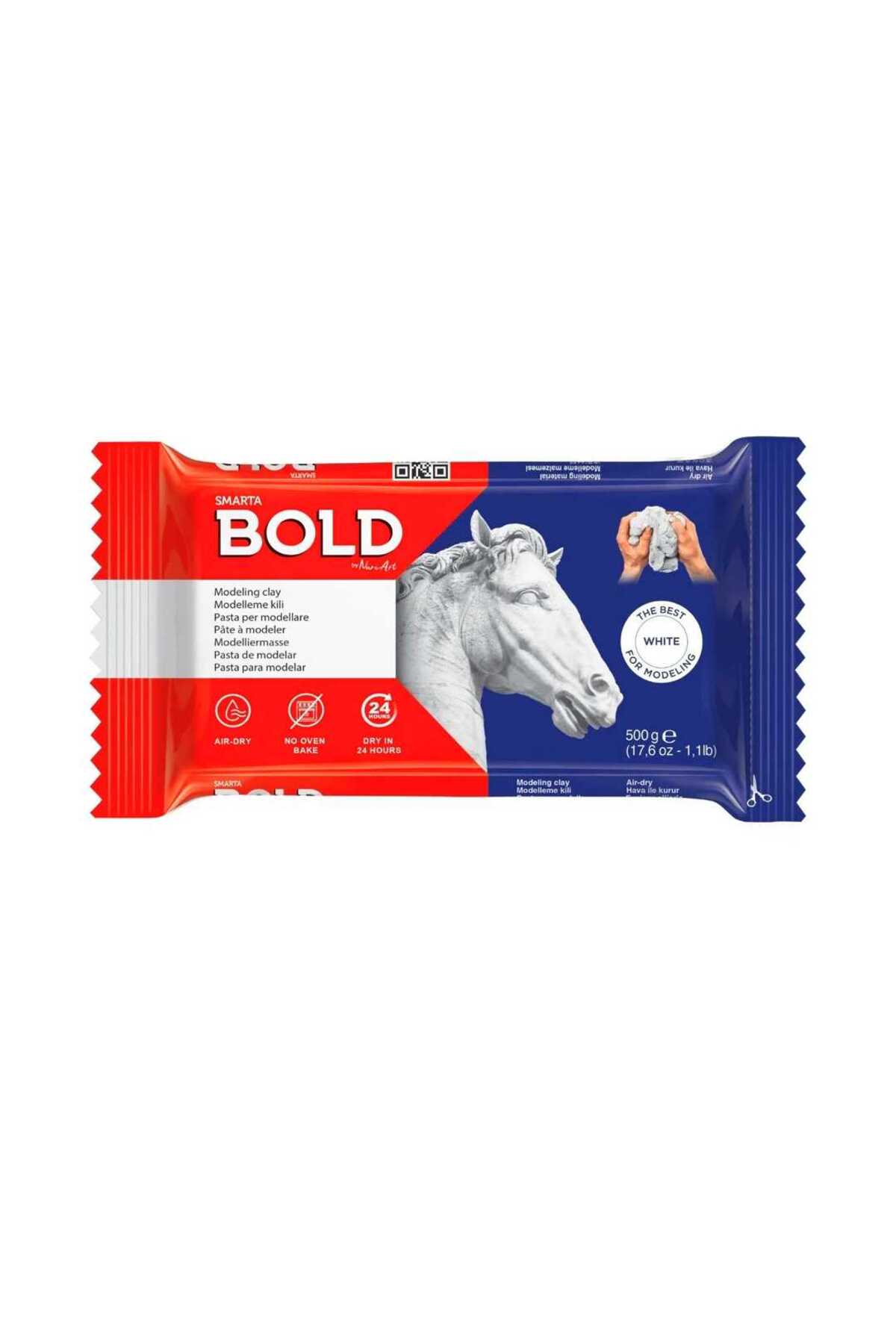 BOLD MODELLEME KİLİ SERAMİK HAMURU 500 GR BEYAZ WHİTE 30000610 MODELLİNG CLAY