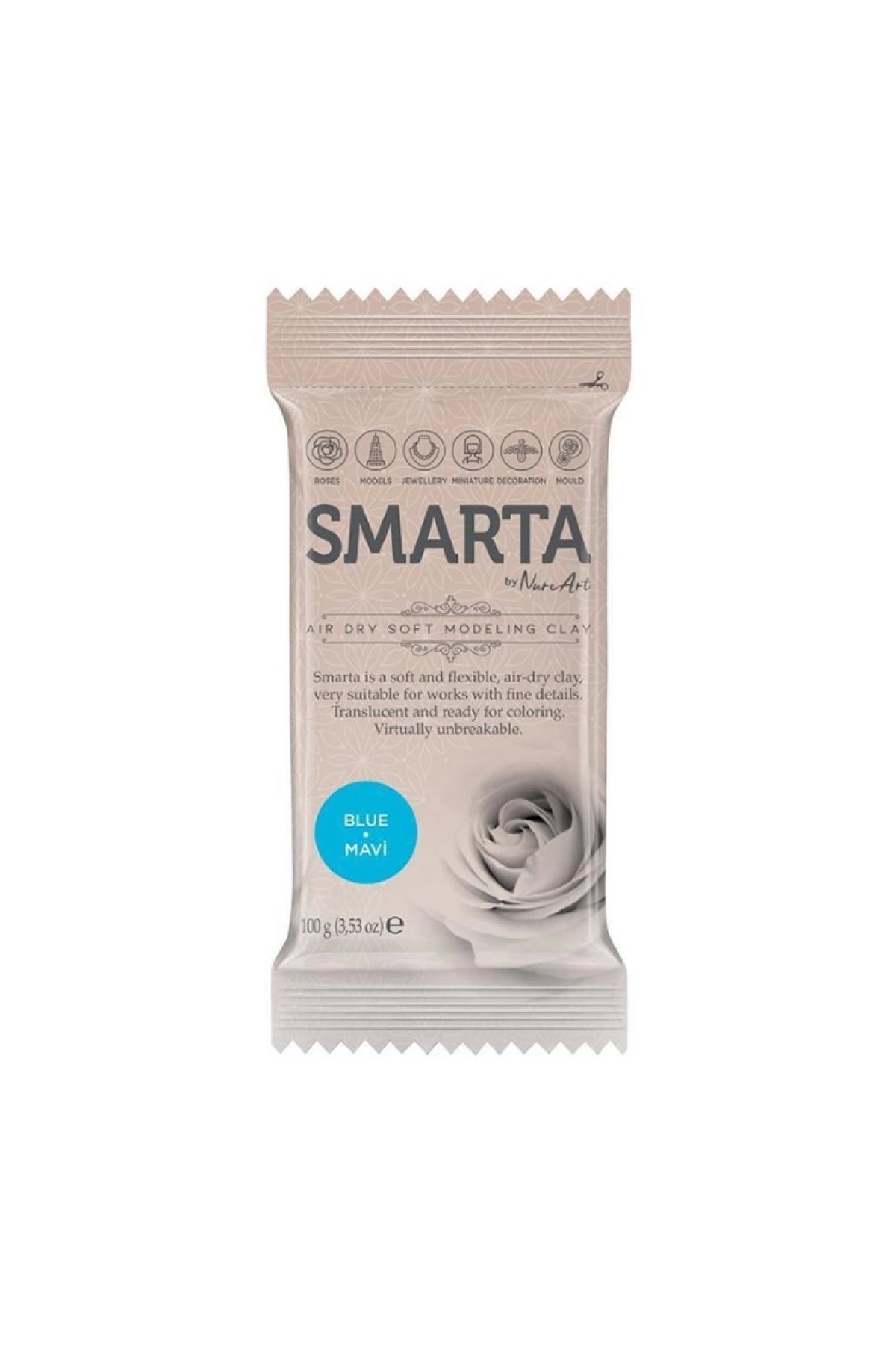 Havayla Kuruyan Modelleme Hamuru Mavi 100 gr