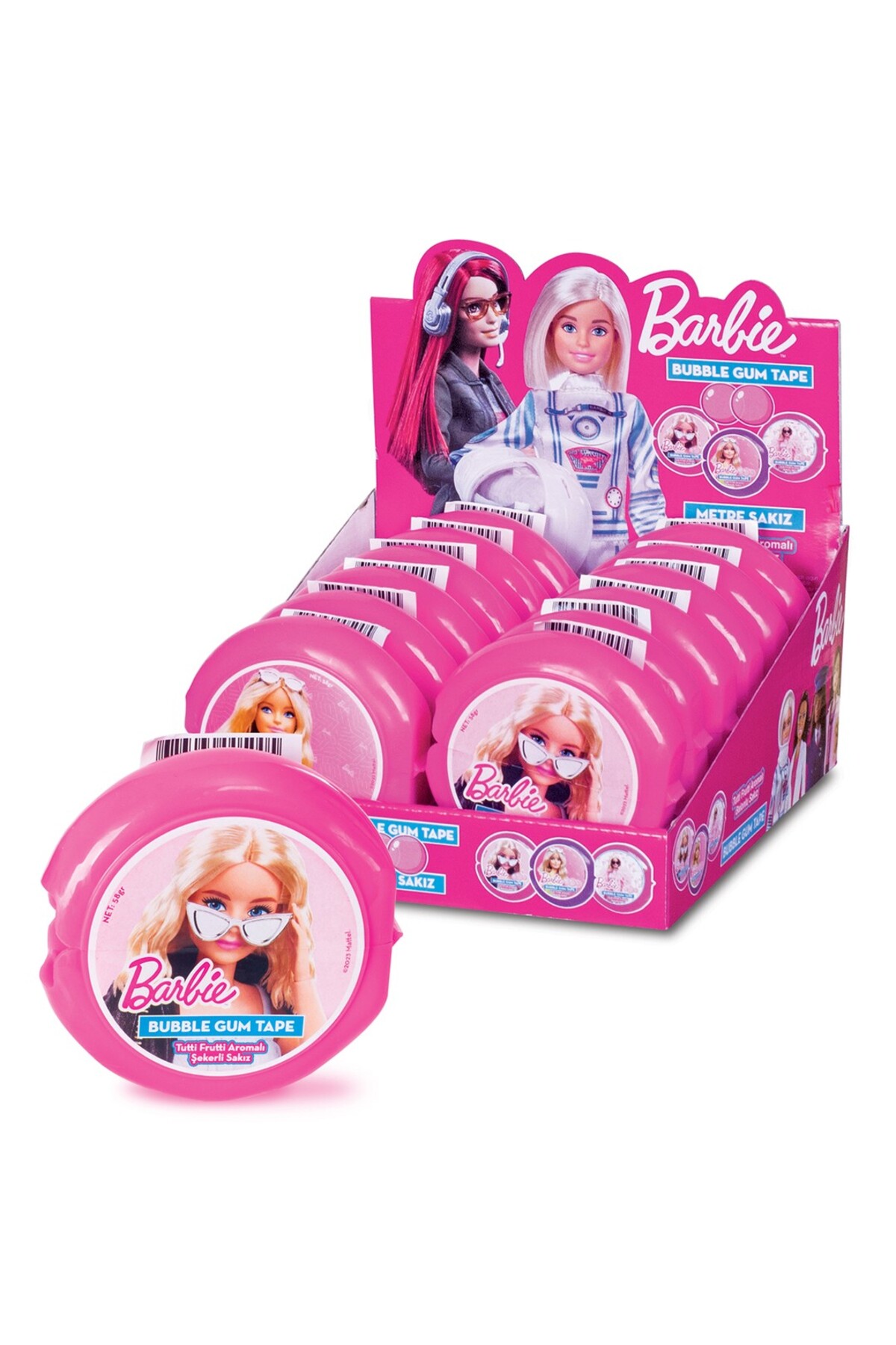 Barbie Bubble Gum Rolls Metre Sakız