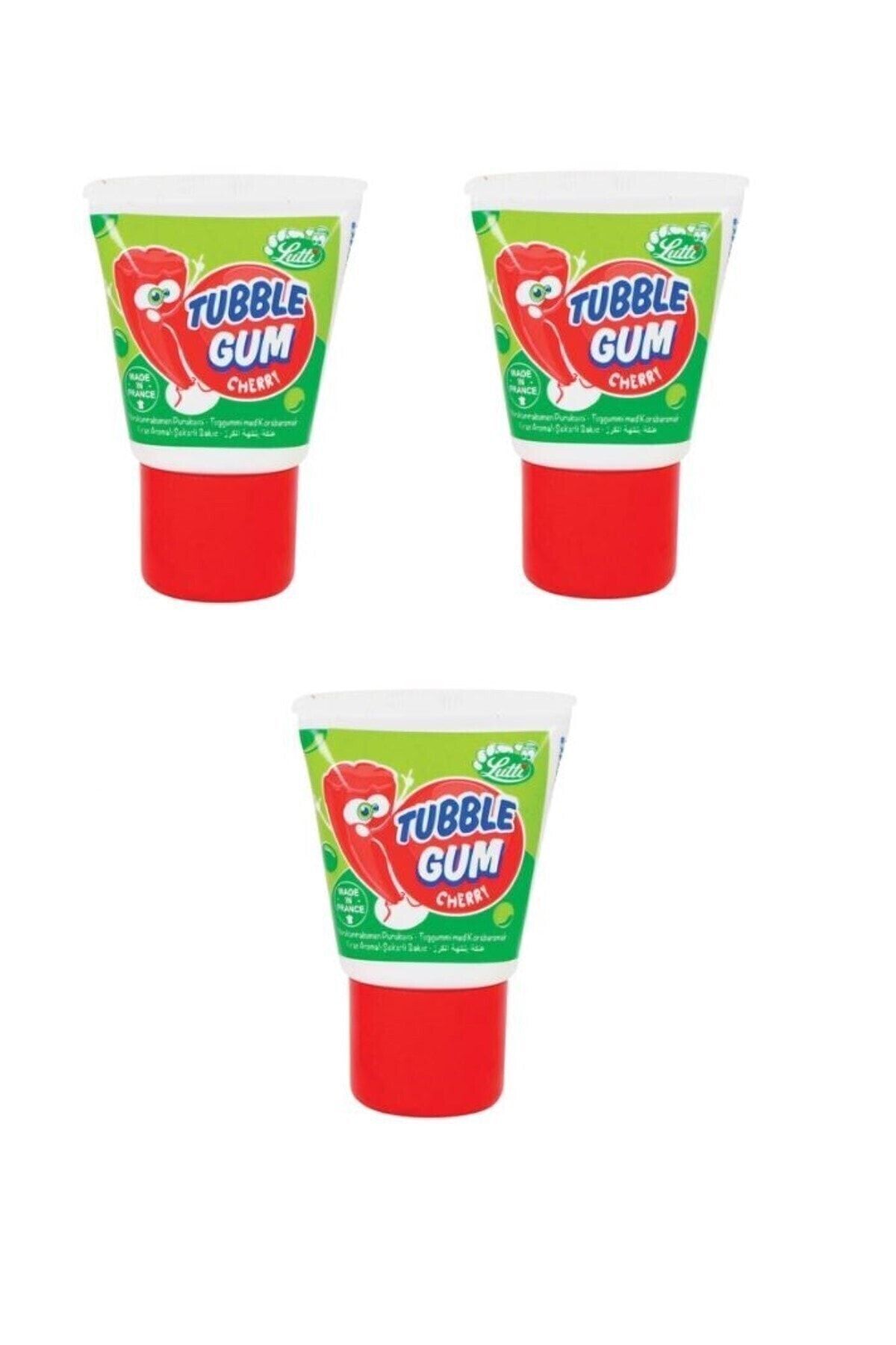 Lutti Tubble Gum Chery Tüp Sakız Kirazlı Sakız X3