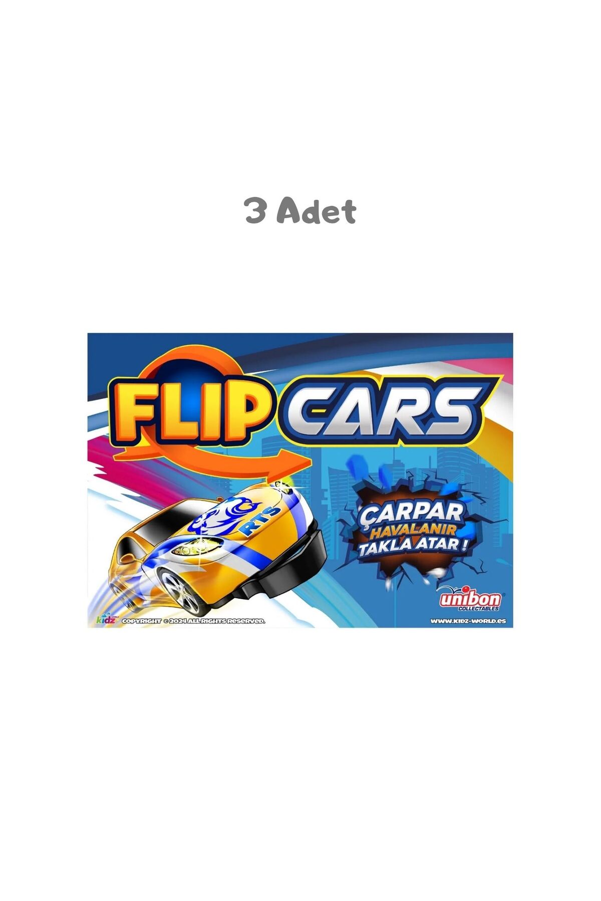 Kidz World Flip Cars 3 Adet