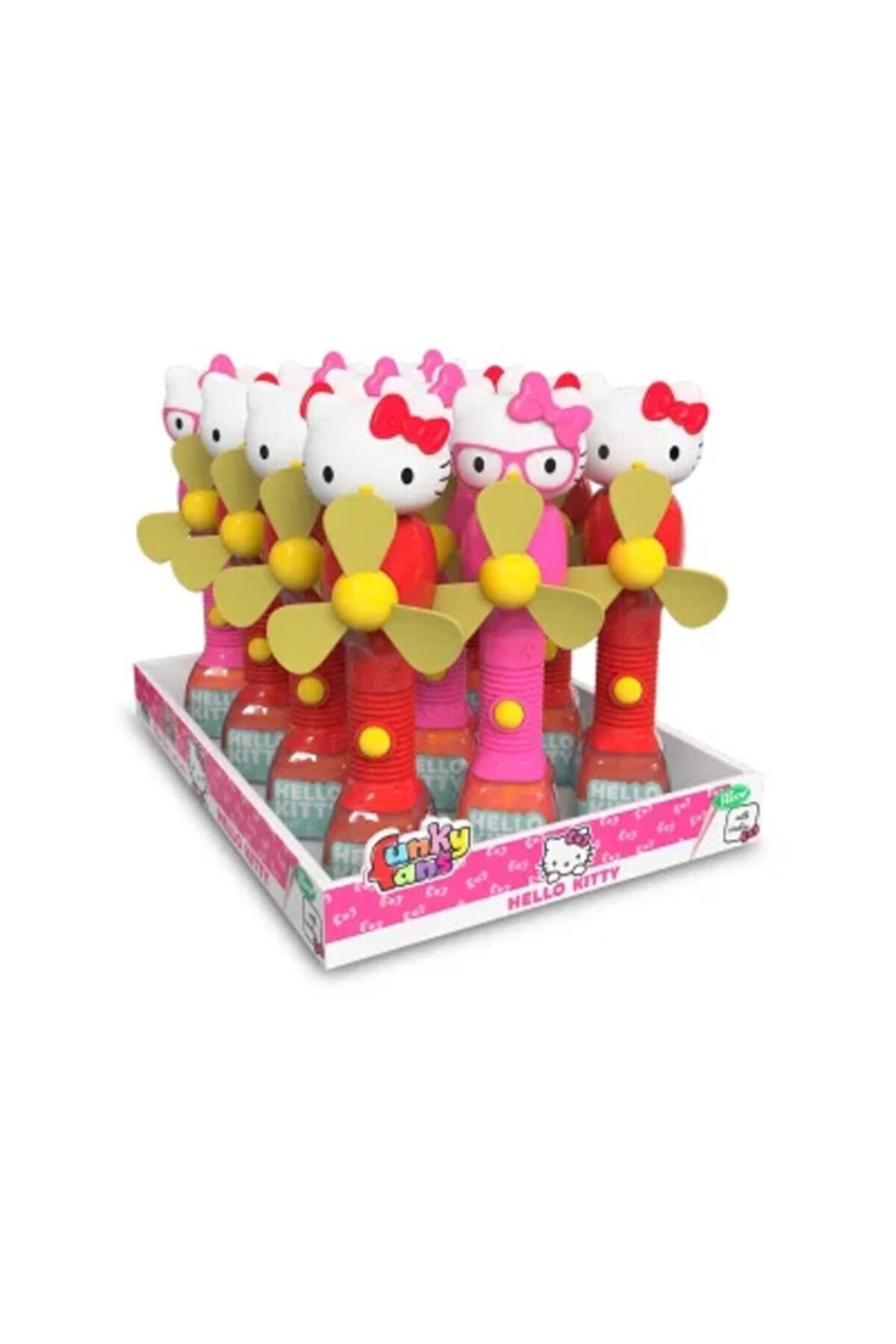 Hello kitty fanlı, pervaneli şekerlemeli oyuncak 1 Adet ( Karışık )