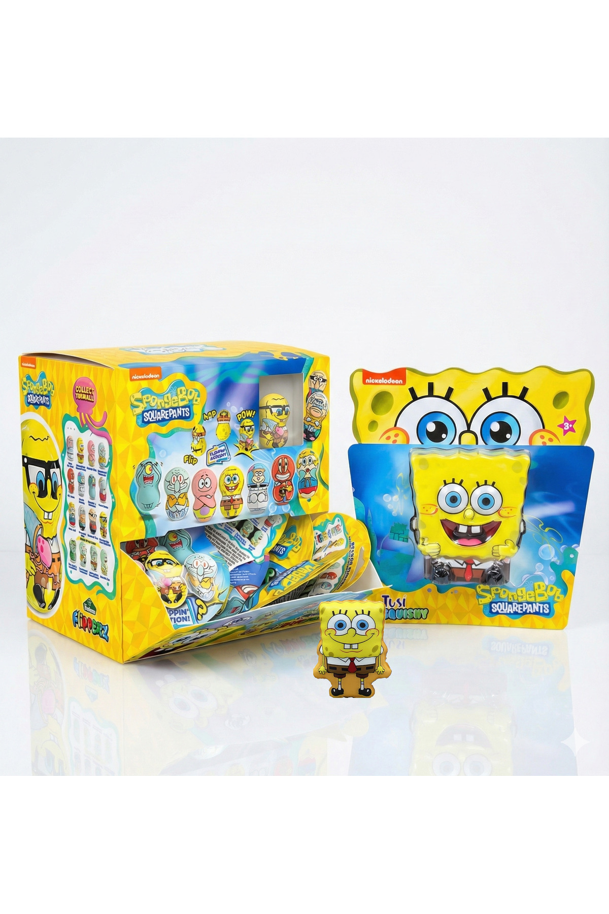 Flipperz Sünger Bob Sürpriz Paket Hacıyatmaz Figürler 24 Adet & Squishy Figür Hediyeli