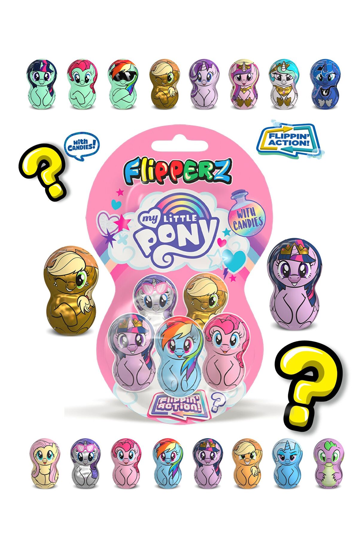 Flipperz My Little Ponny Hacıyatmaz Figürleri 6 Adet