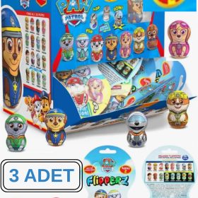 Flipperz Paw Patrol Petrol Hacıyatmaz Lisanslı Köpek Figürlü Oyuncaklı Meyveli Şekerleme 3 Adet