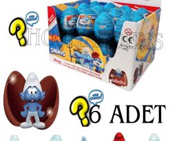 Smurfs Şirinler Glutensiz Çikolatalı Sürpriz Yumurta 20gr 6 adet